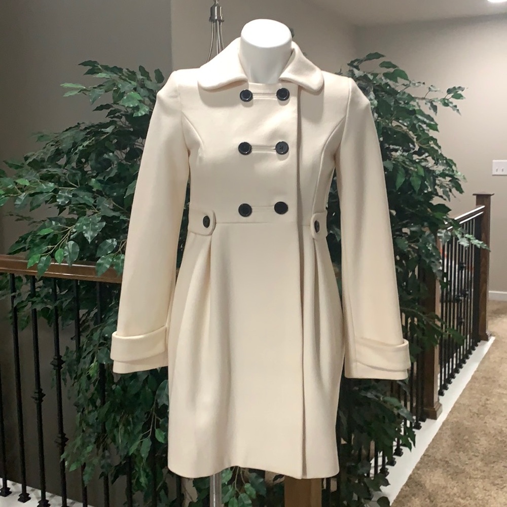 Old Navy Double Breast White Pea Coat NWT